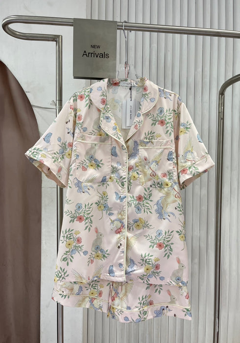 Printed Satin Night Suit